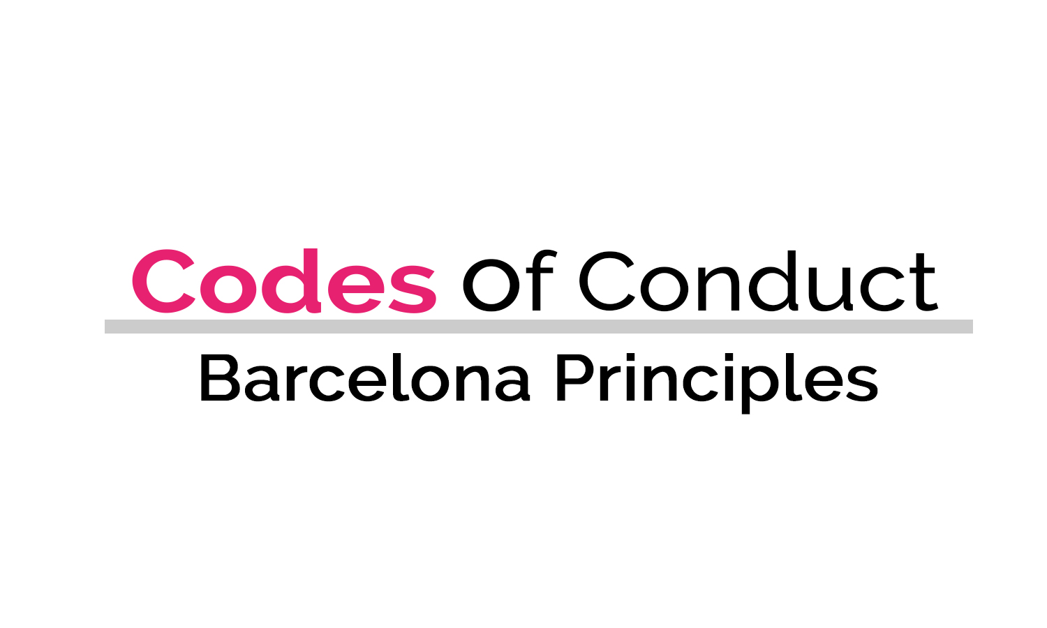 Industry codes of conduct - Barcelona Principles 